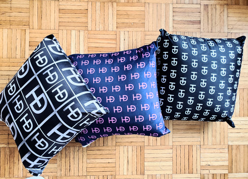 HEED Dècore Classic Black & Purple Throw Pillow
